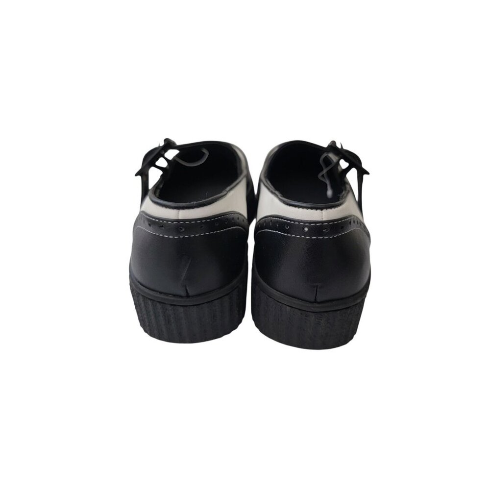 STRANGE CVLT Vegan Leather Black & White Mary Jane Platform Shoes Women's 9M - Picture 4 of 9